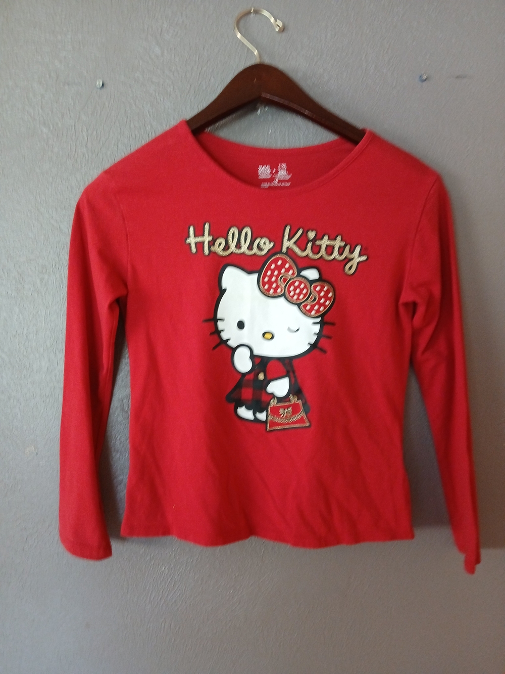 Hello Kitty Red Long-Sleeve Girls Top
